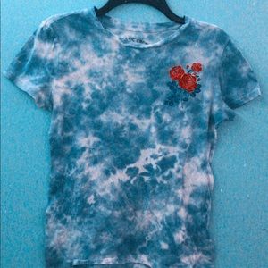 Tie Dye Rose Tee Shirt